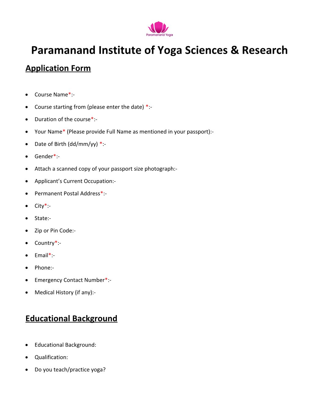 Paramanand Institute of Yoga Sciences & Research