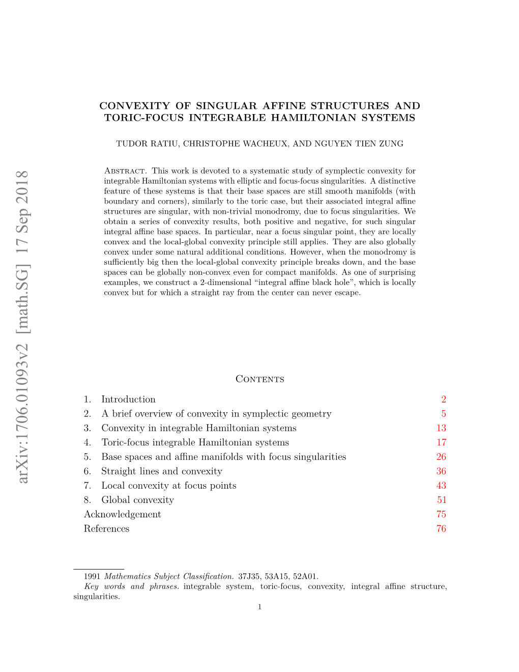 Convexity of Singular Affine Structures and Toric-Focus Integrable Hamiltonian Systems