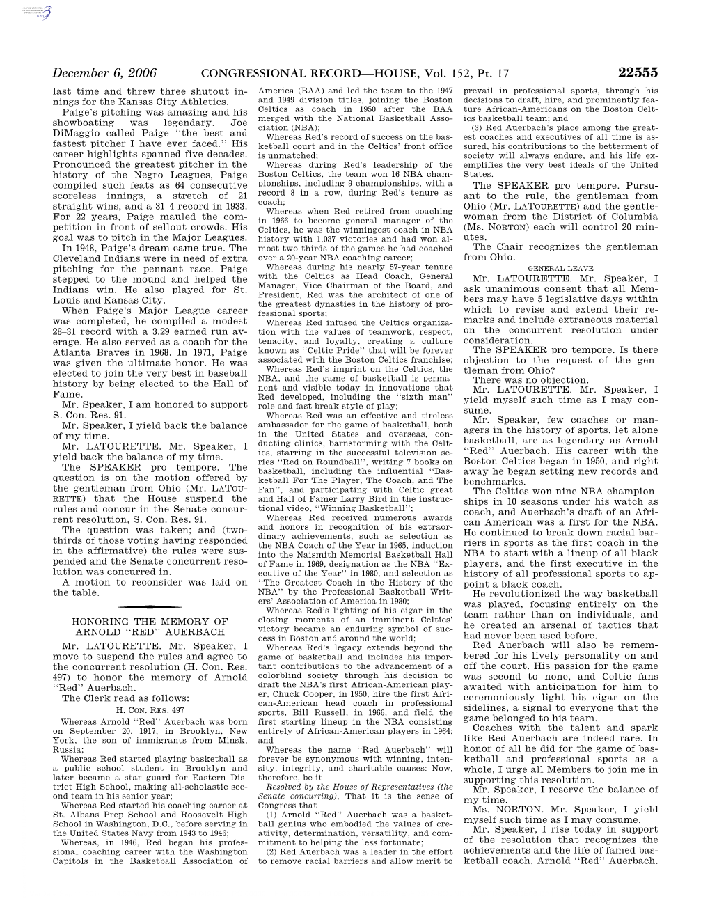 CONGRESSIONAL RECORD—HOUSE, Vol. 152, Pt. 17