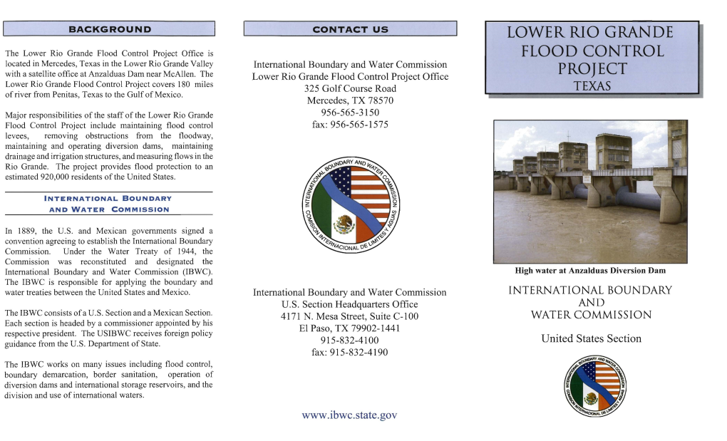 Lower Rio Grande Flood Control Project Brochure