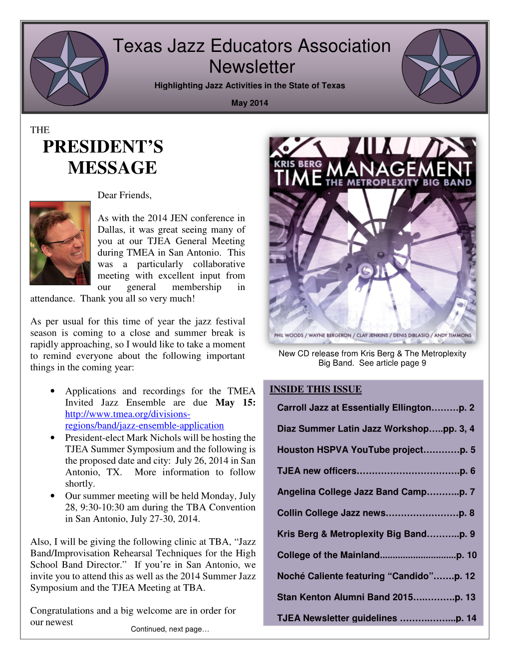 May 2014 Newsletter