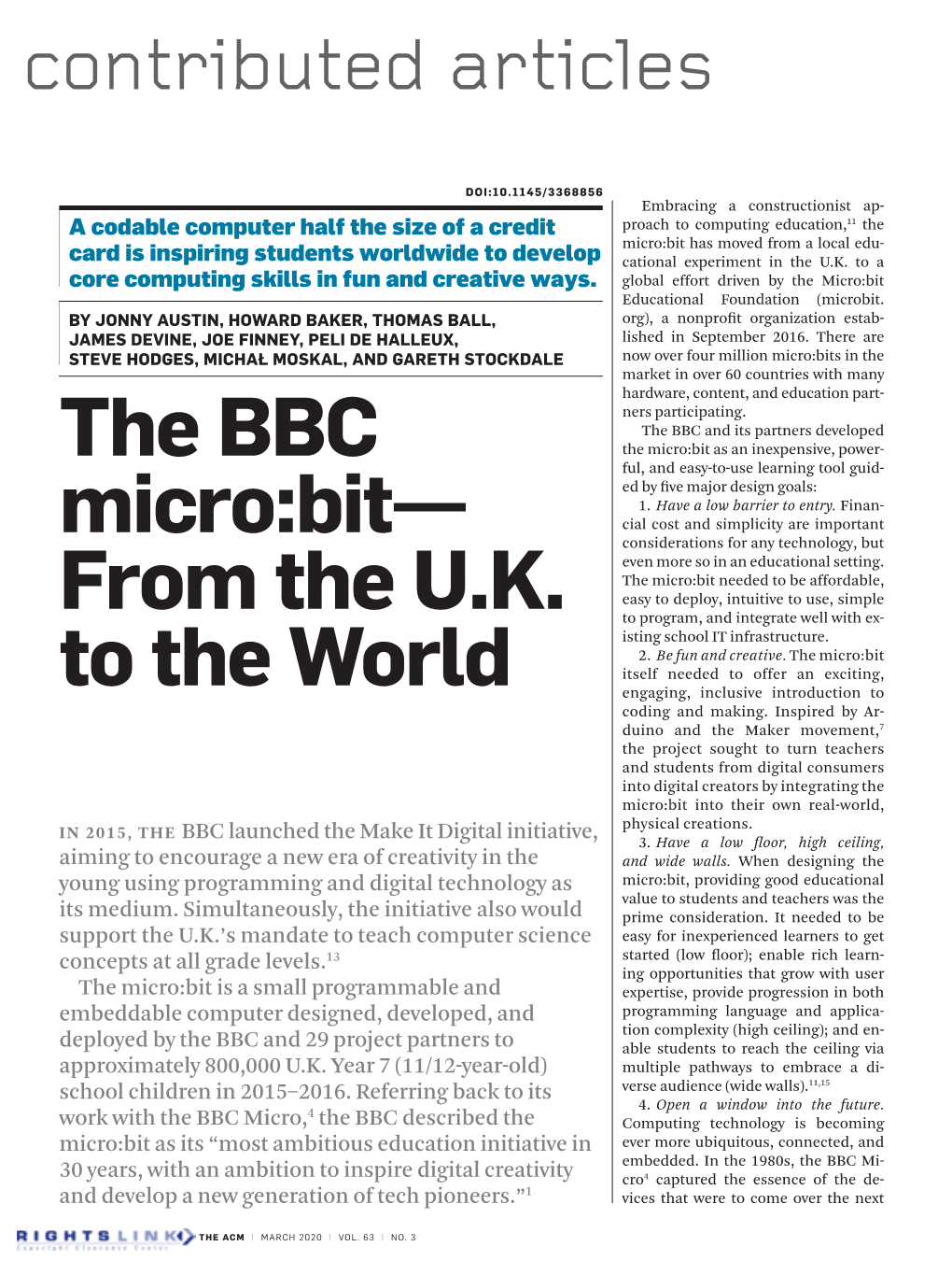 The BBC Micro:Bit