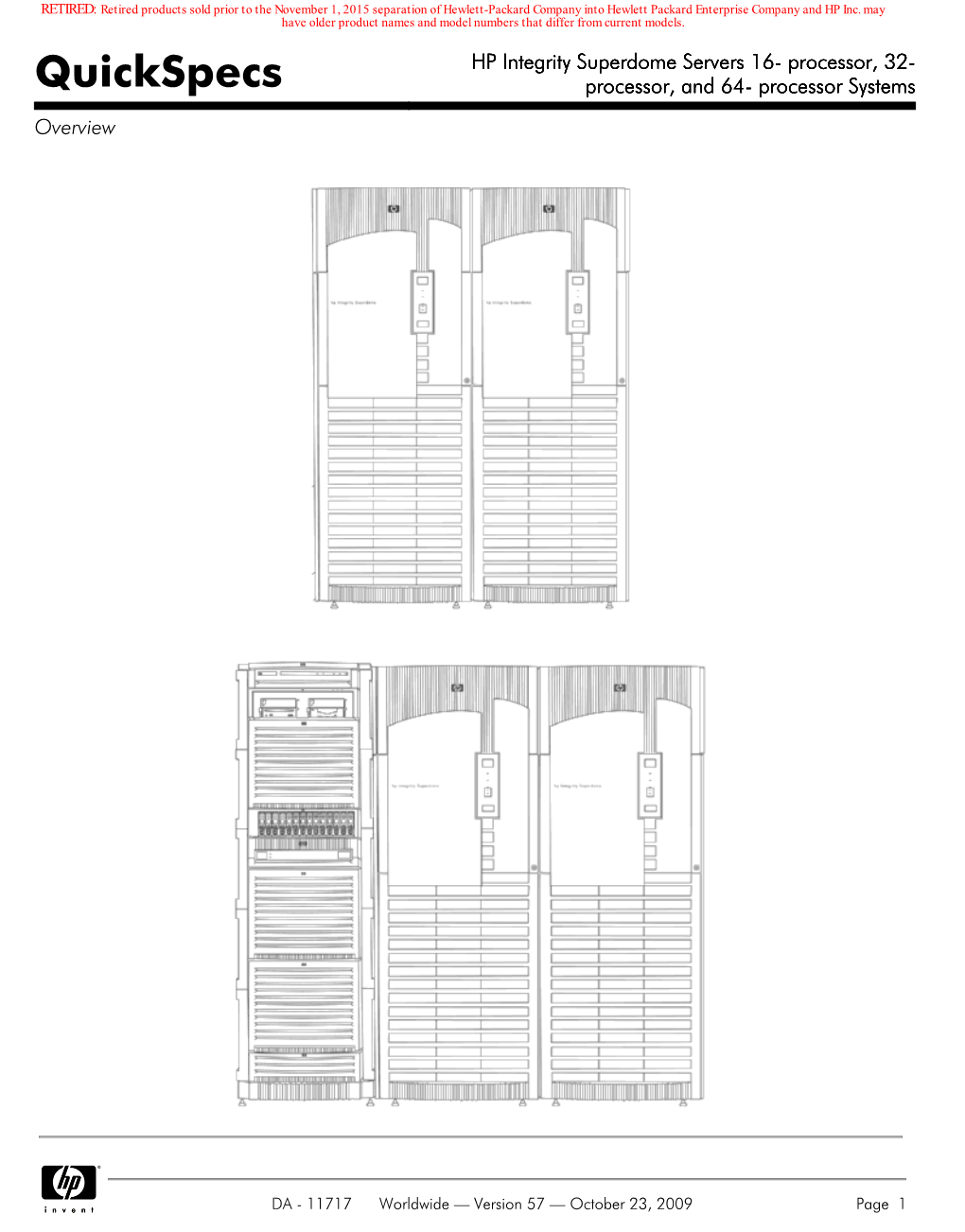 Quickspecs Processor, and 64- Processor Systems Overview