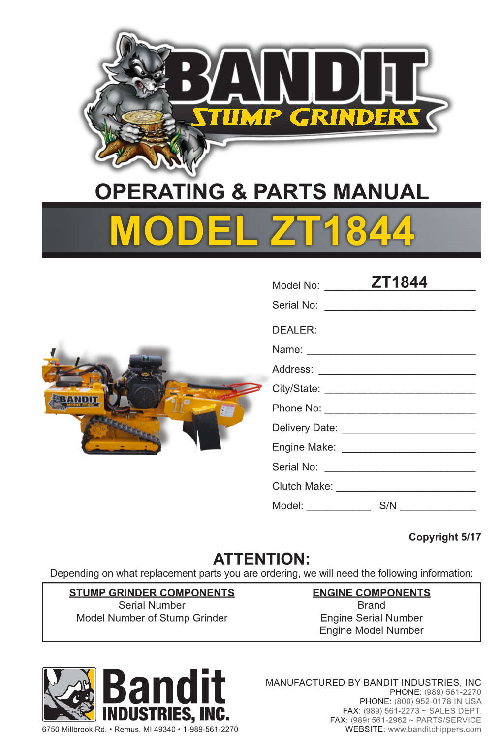 Operating & Parts Manual