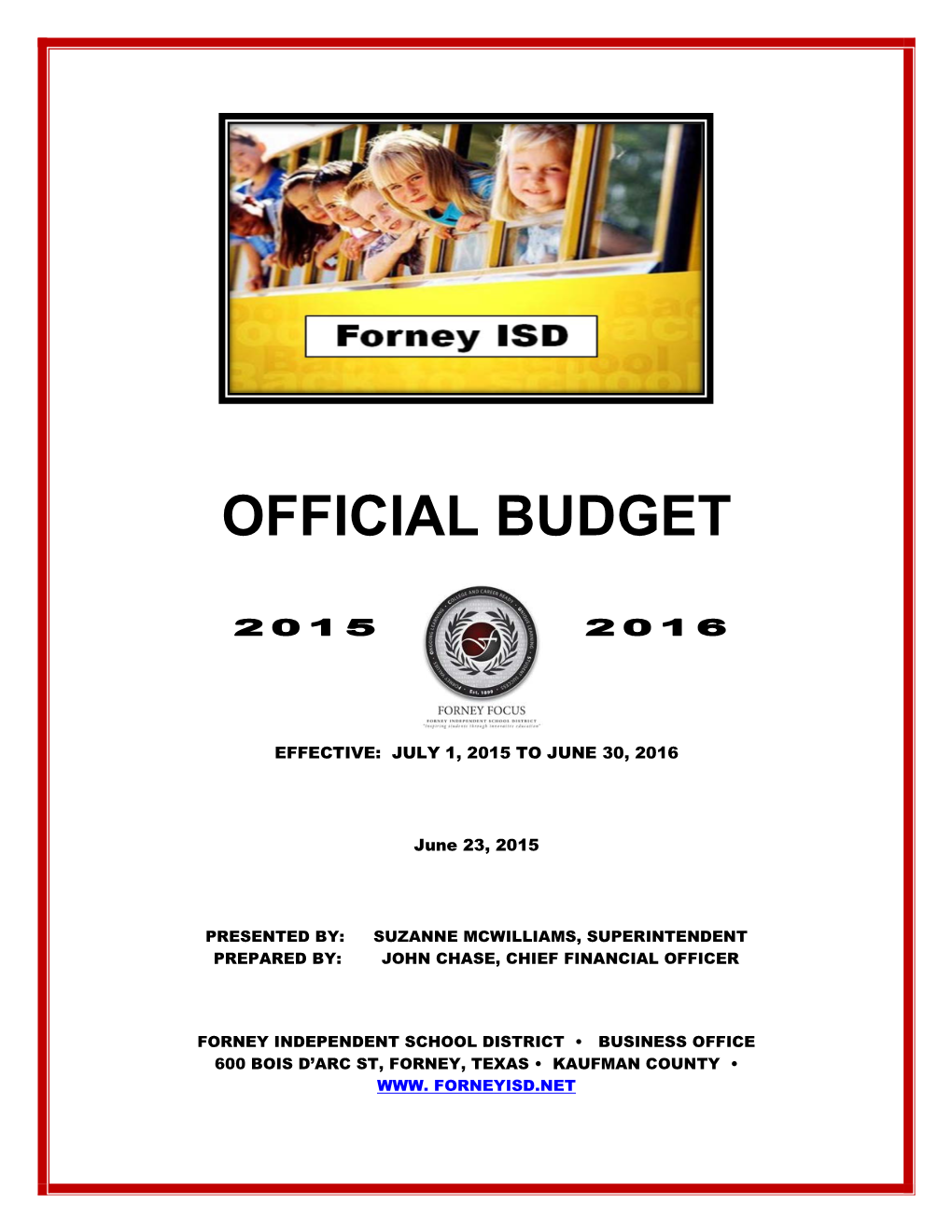 Official Budget