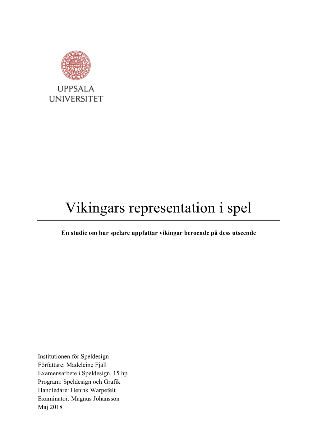 Vikingars Representation I Spel