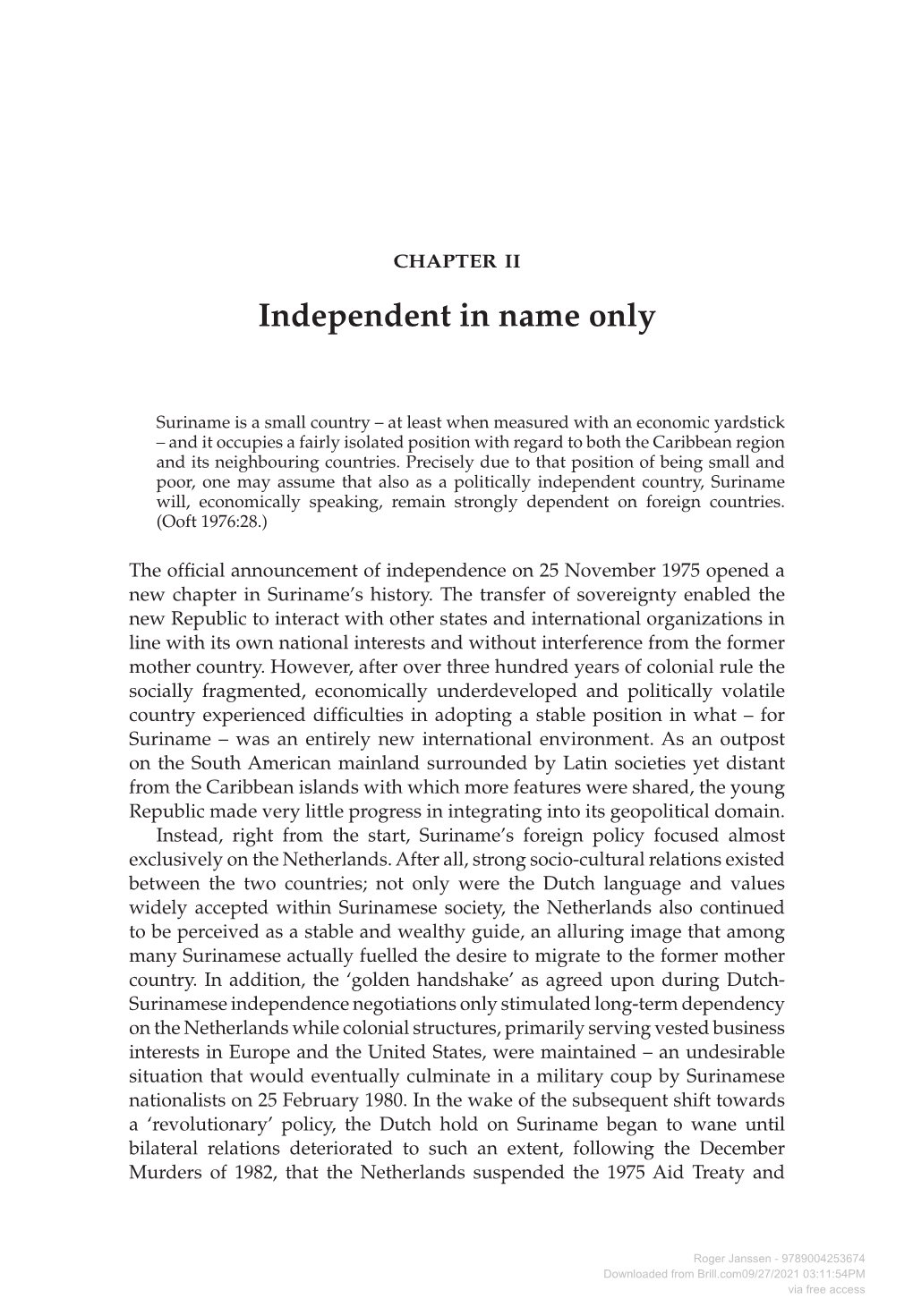 Downloaded from Brill.Com09/27/2021 03:11:54PM Via Free Access 26 in Search of a Path Stopped Its Payments