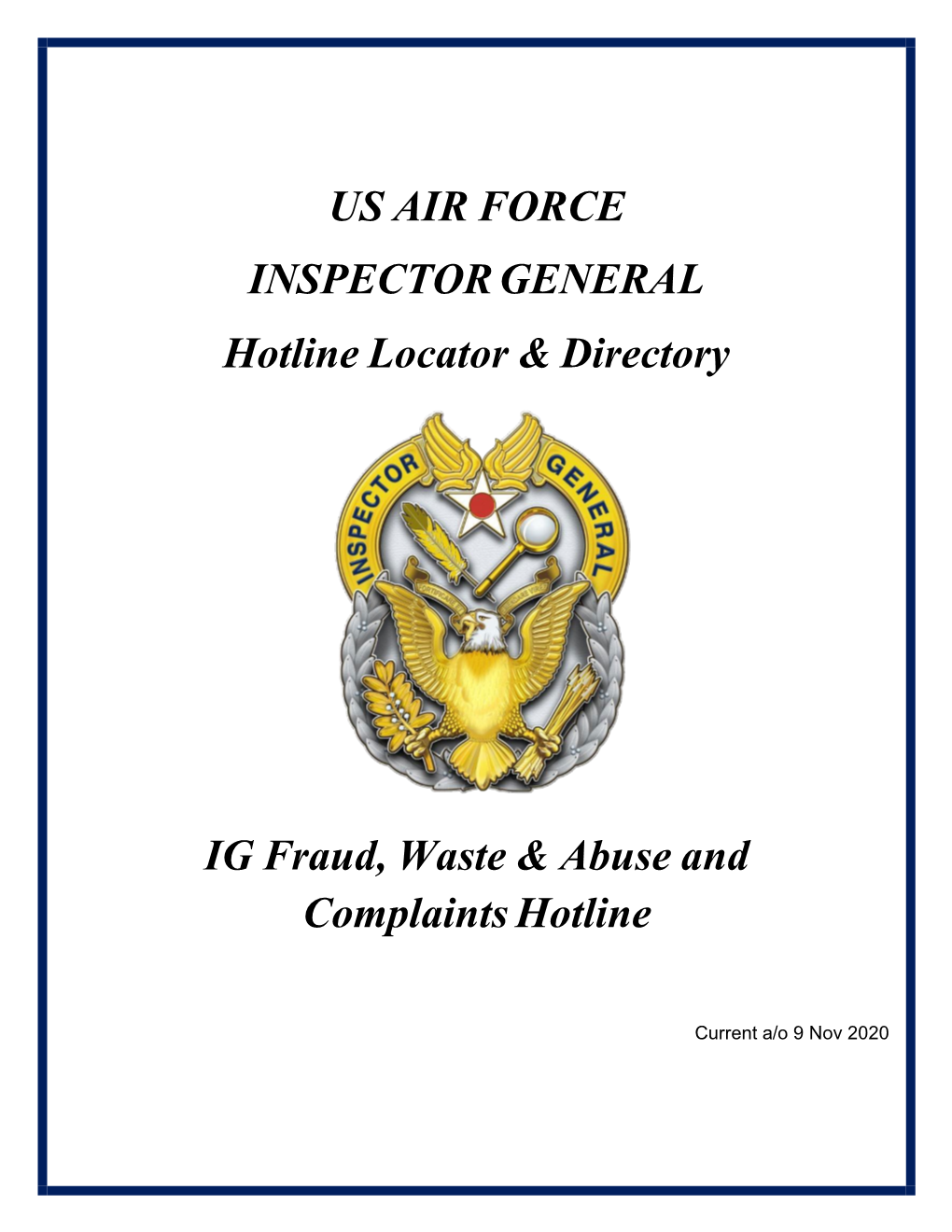Air Force Hotline