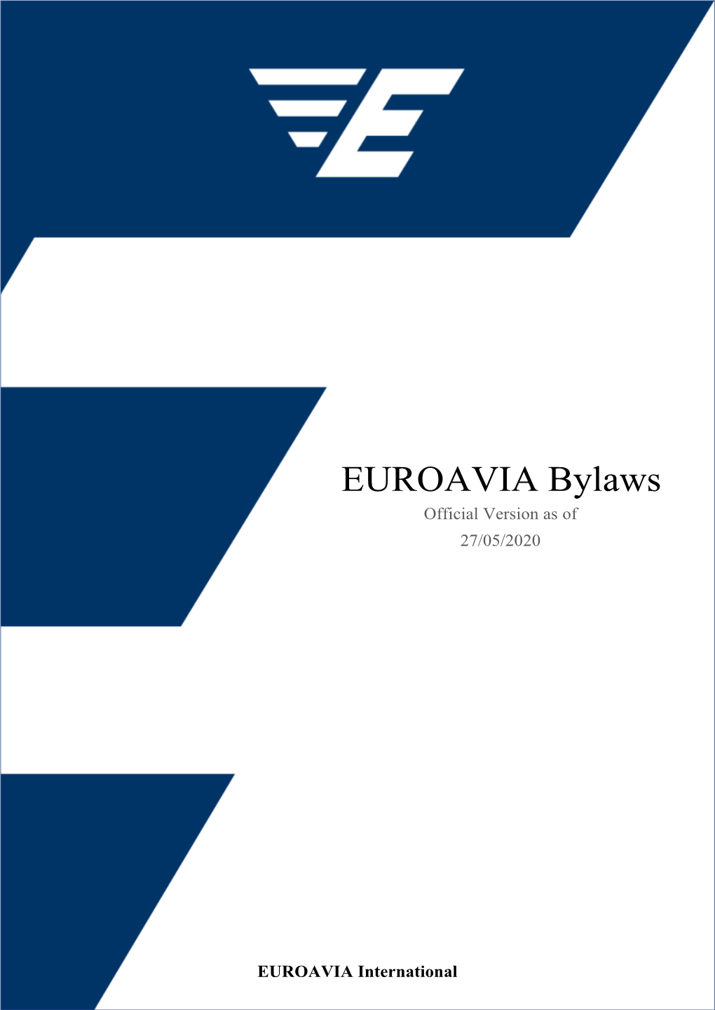 EUROAVIA Bylaws Official Version As of 27/05/2020