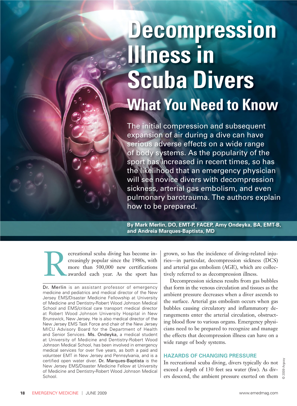 Decompression Illness in Scuba Divers What You Need to Know