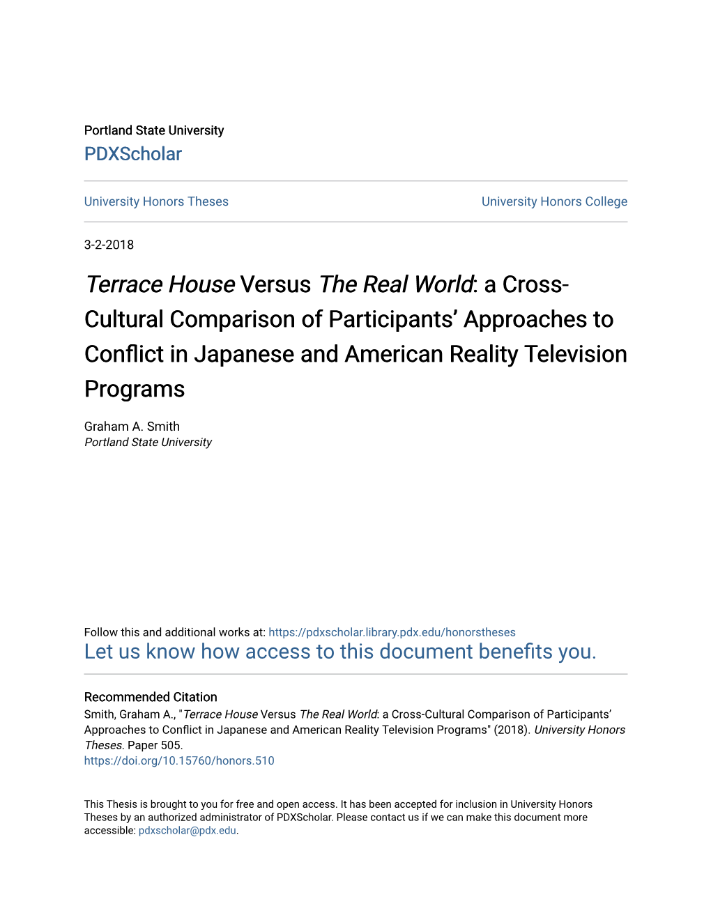 <I>Terrace House</I> Versus <I>The Real World</I>: a Cross-Cultural