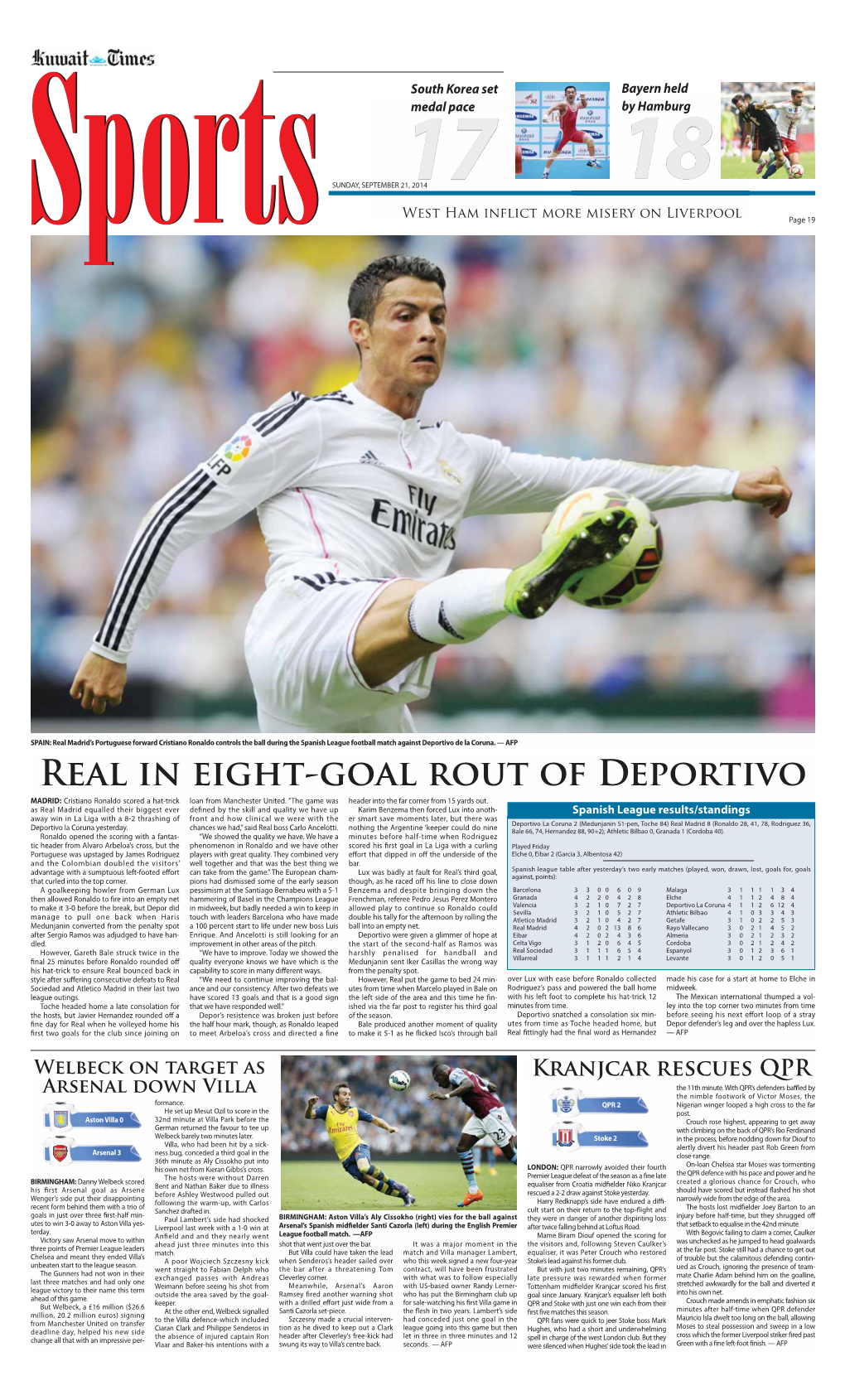 Real in Eight-Goal Rout of Deportivo