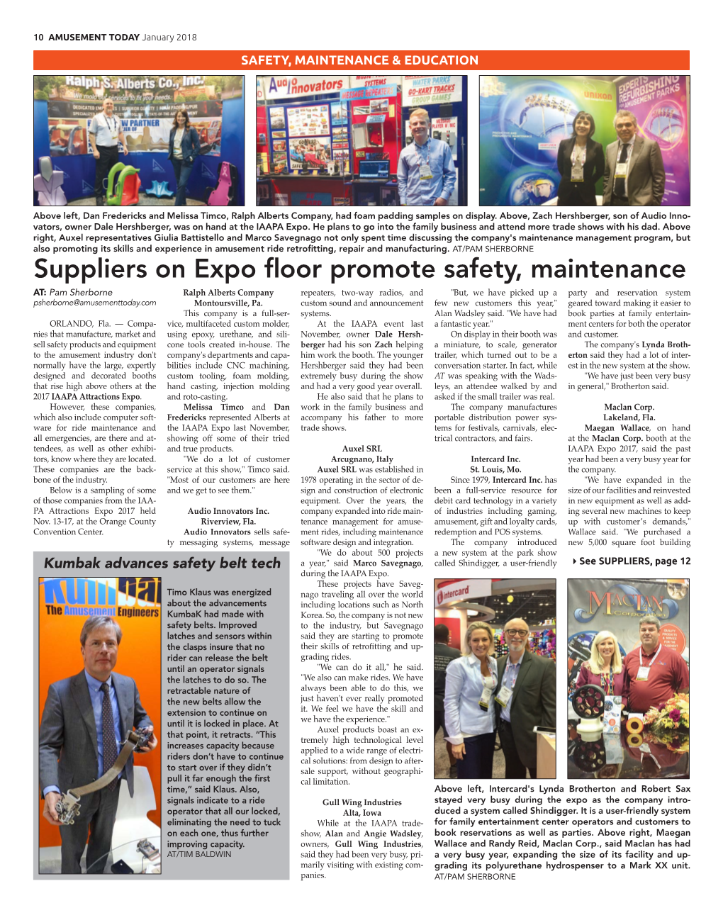 Suppliers on Expo Floor Promote Safety, Maintenance