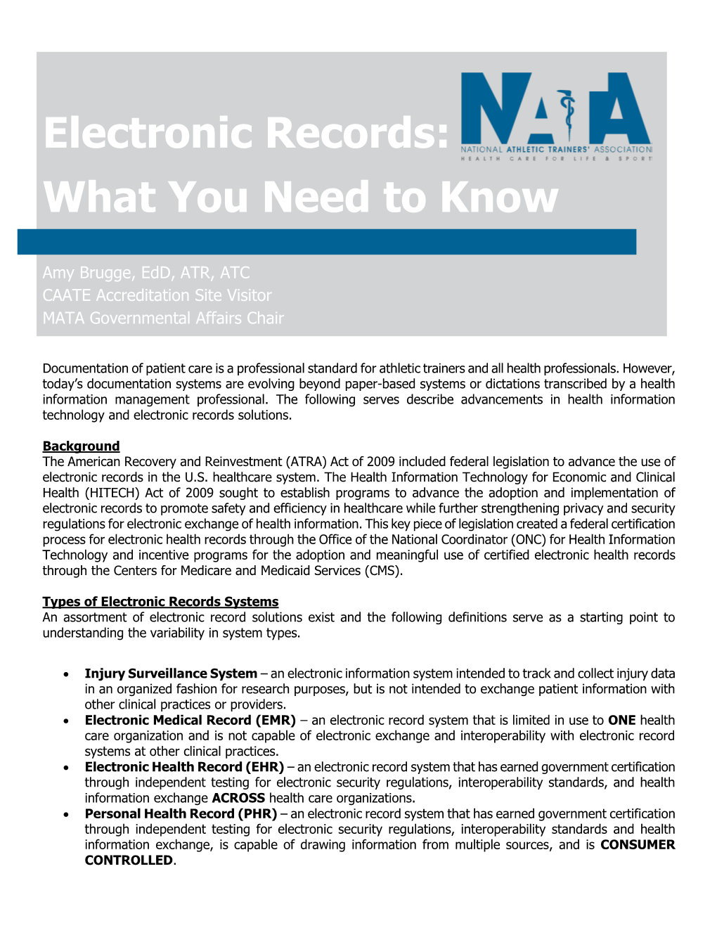 Electronic Records: What You Need to Know