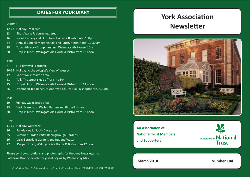 York Association Newsletter