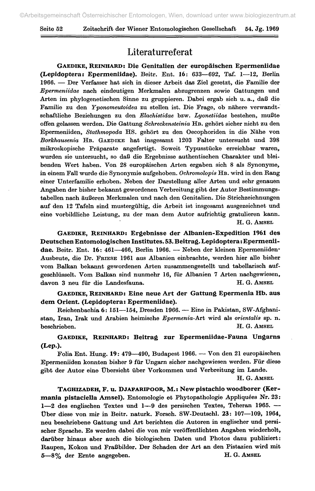 Literaturreferat GAEDIKE, REINHARD: Die Genitalien Der Europäischen Epermeniidae (Lepidoptera: Epermeniidae)