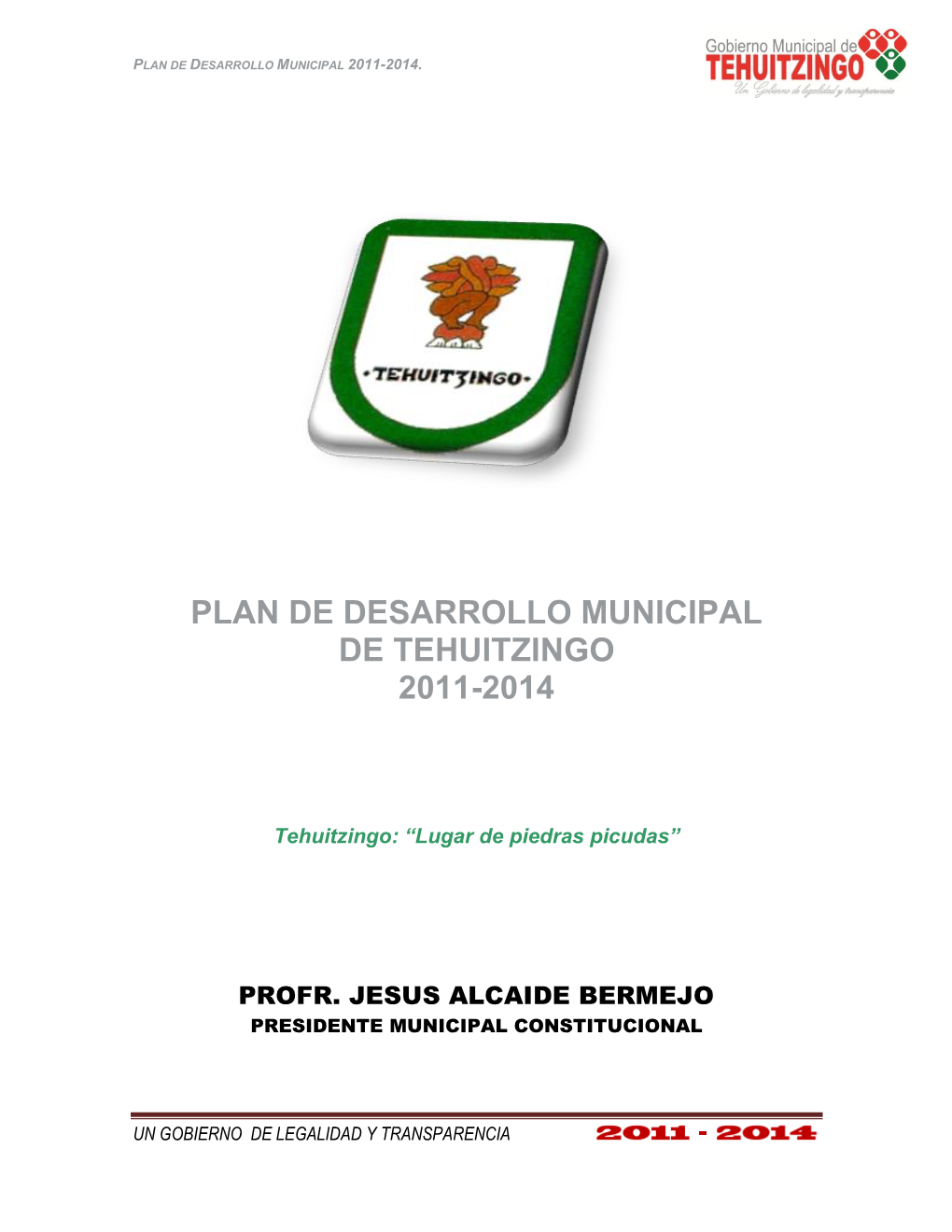 Plan De Desarrollo Municipal De Tehuitzingo 2011-2014