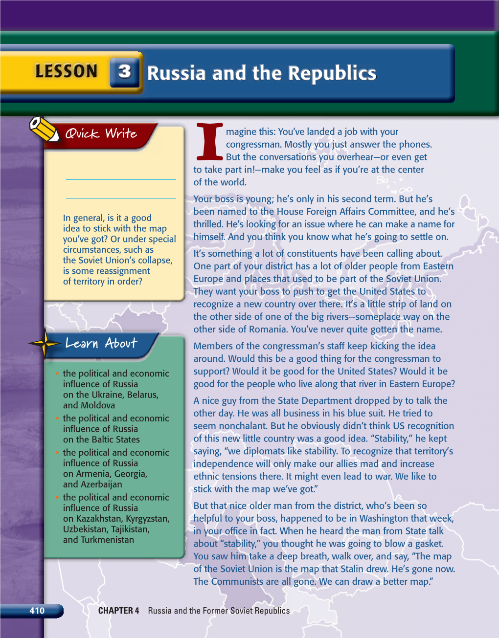 LESSON 3 Russia and the Republics