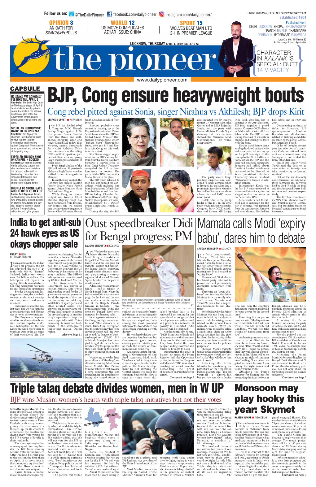 BJP, Cong Ensure Heavyweight Bouts