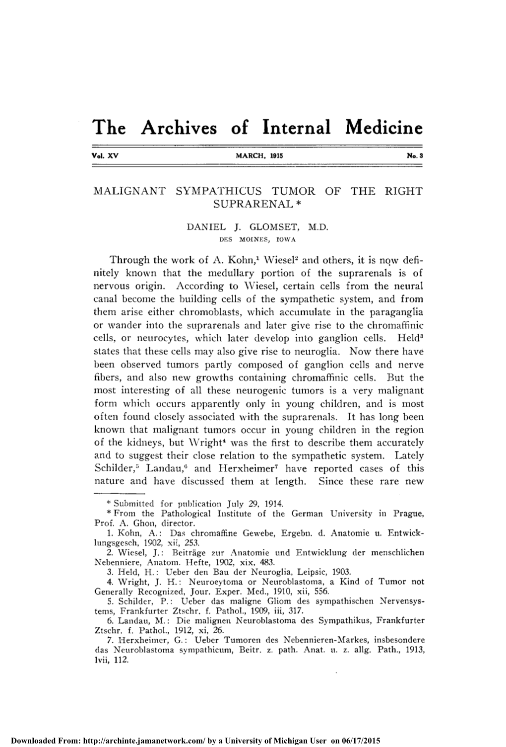 The Archivesof Internal Medicine