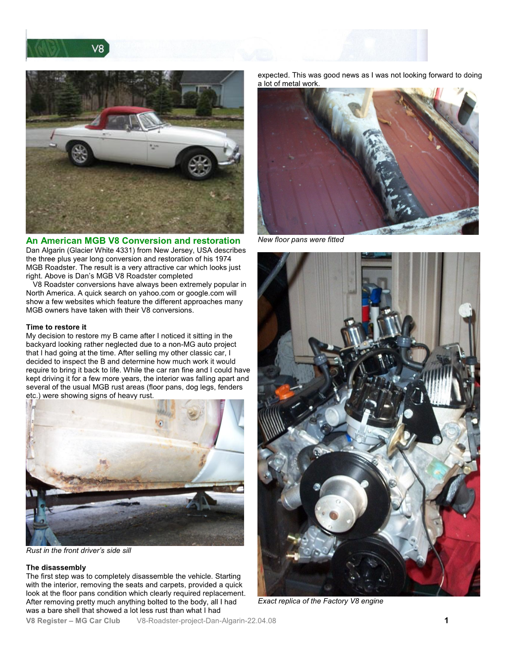 An American MGB V8 Conversion and Restoration