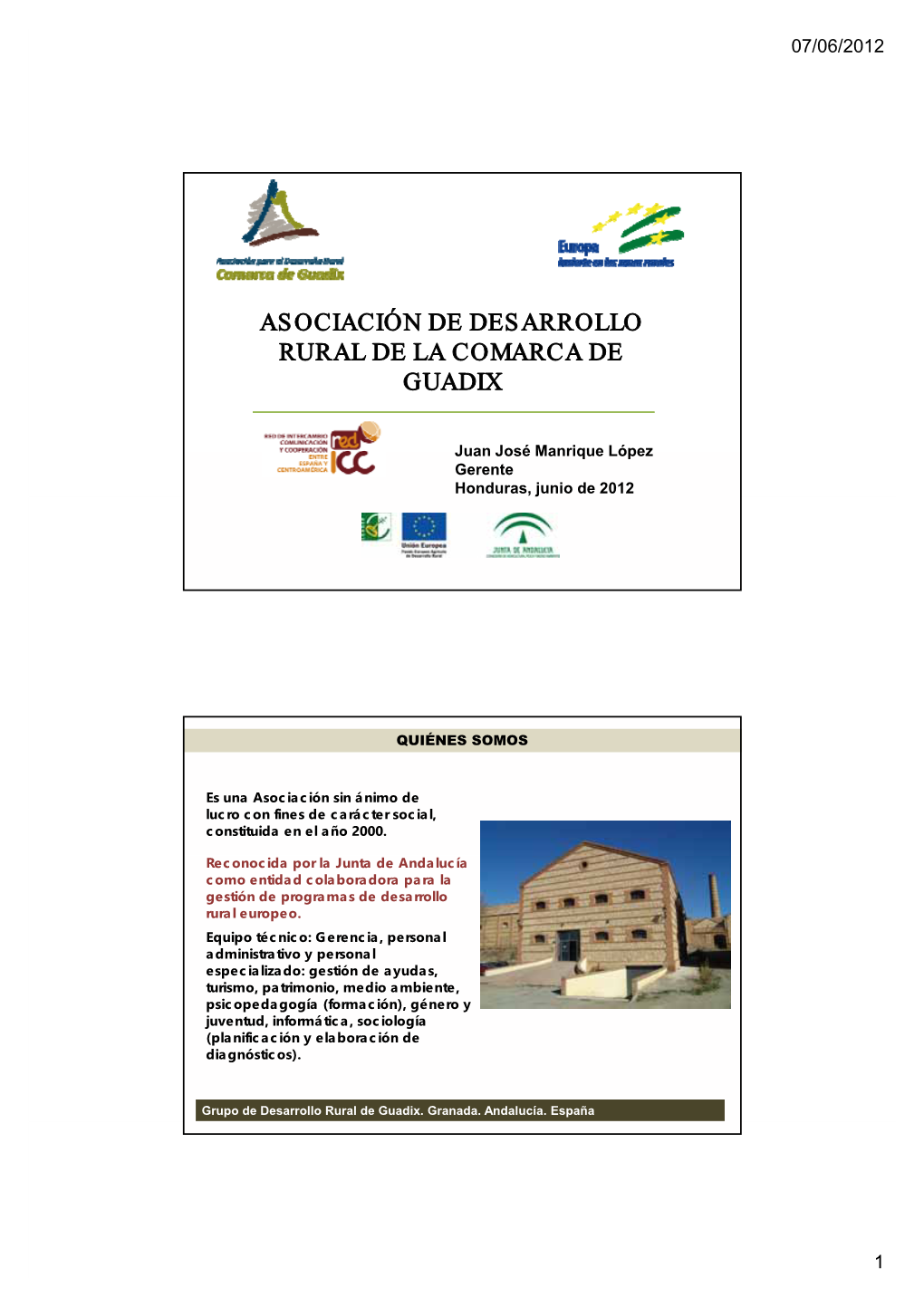 Ó Asociación De Desarrollo Rural De La Comarca De