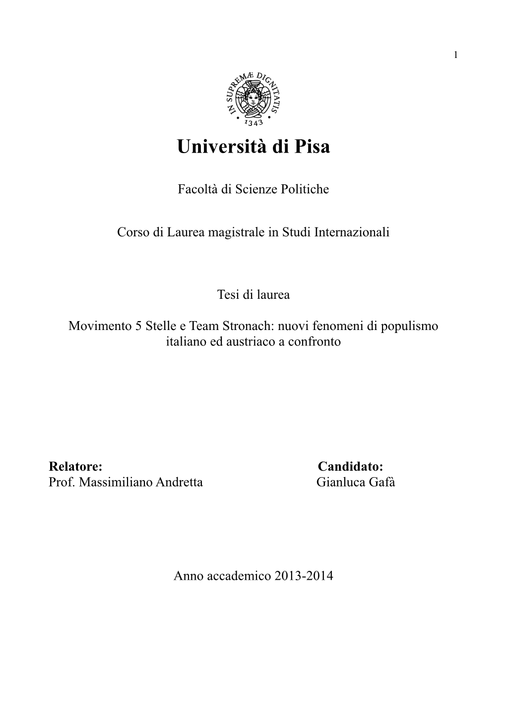 Università Di Pisa