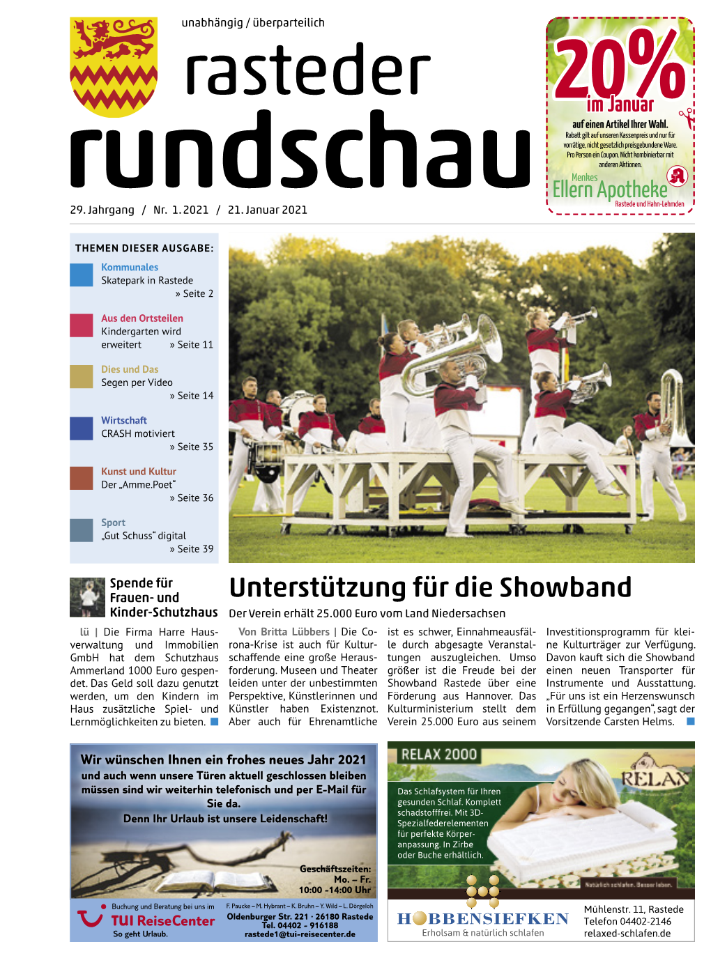 Rasteder Rundschau, Ausgabe Januar 2021