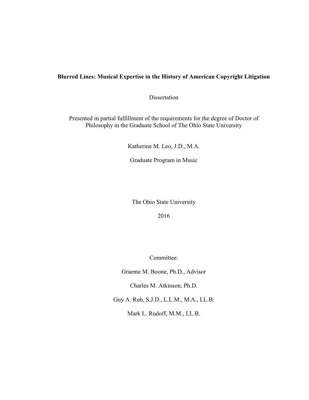 Blurred Lines: Musical Expertise in the History of American Copyright Litigation