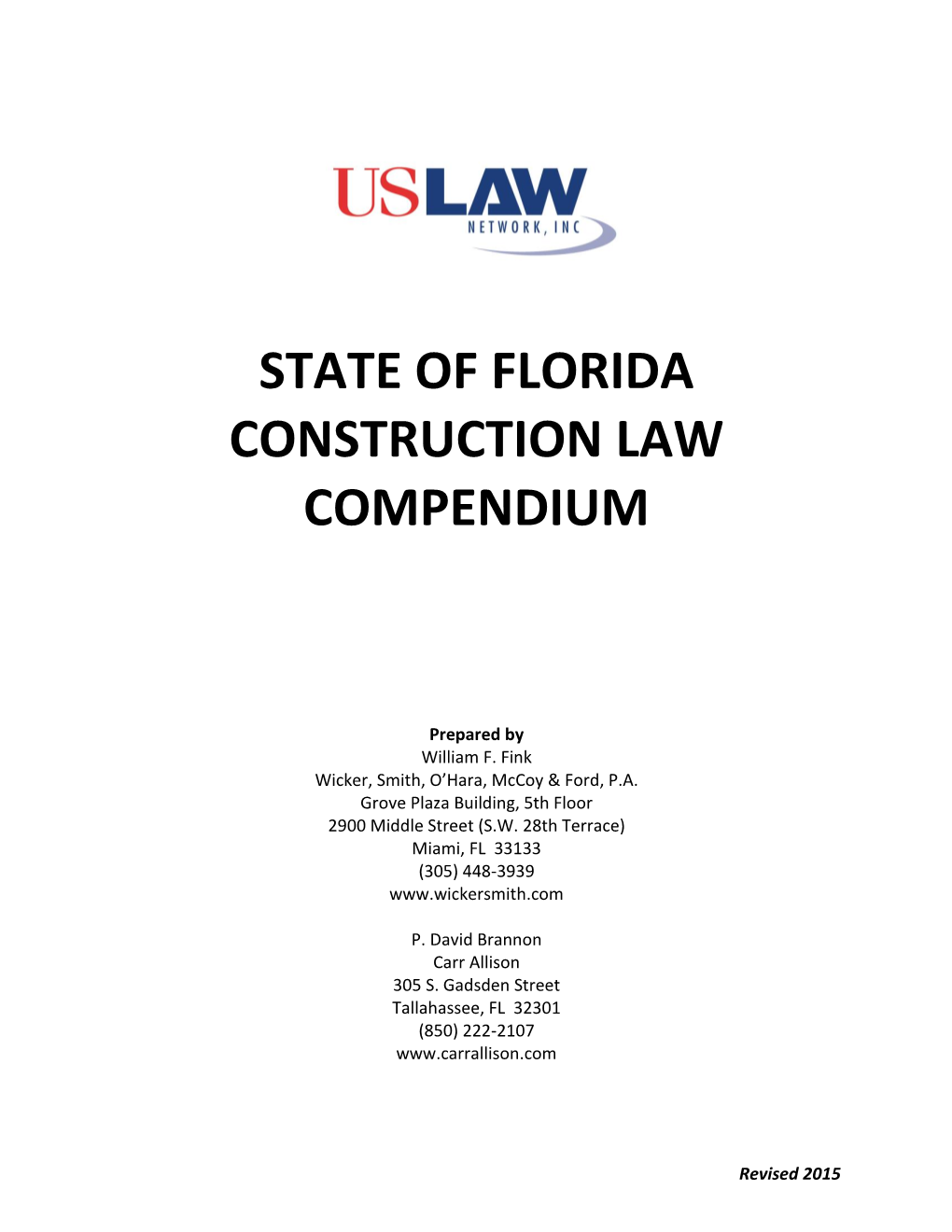 State of Florida Construction Law Compendium