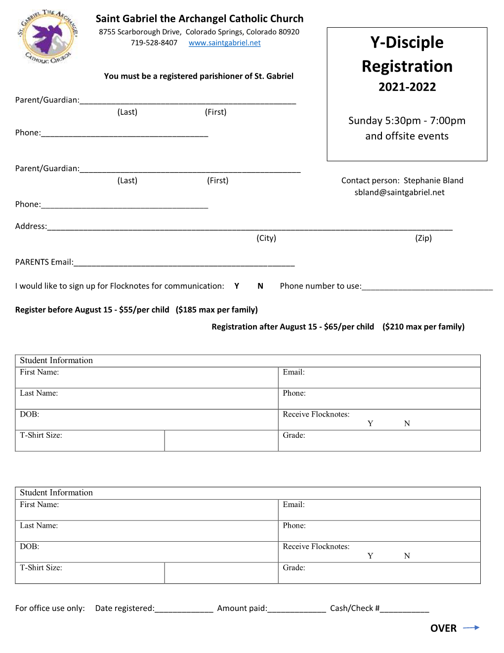 Y-Disciple Registration