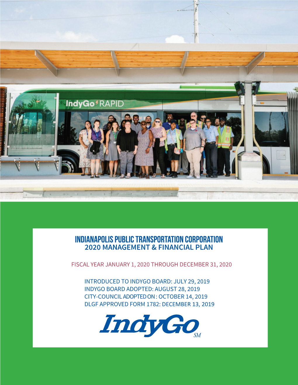 Indianapolis Public Transportation Corporation 2020 MANAGEMENT & FINANCIAL PLAN