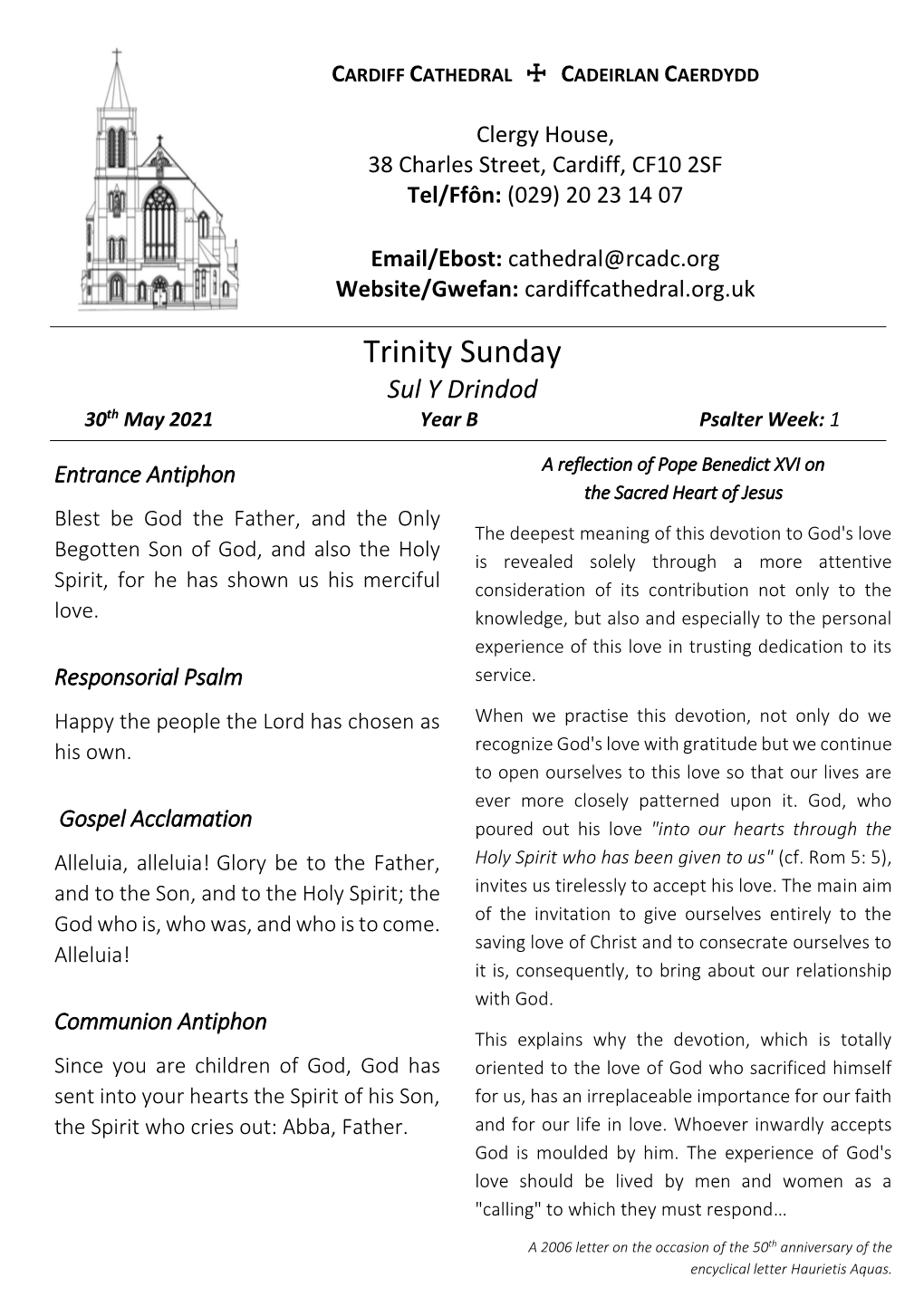 Trinity Sunday Sul Y Drindod