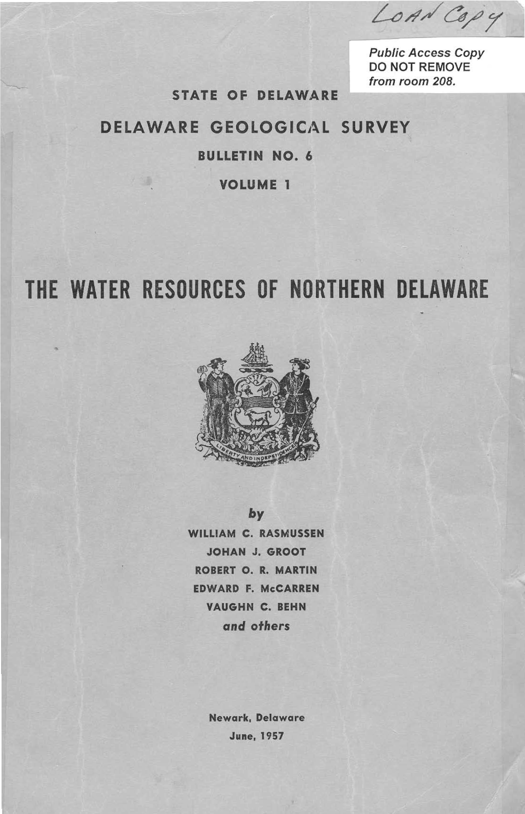 B6 the Water Resources of Northern Delaware