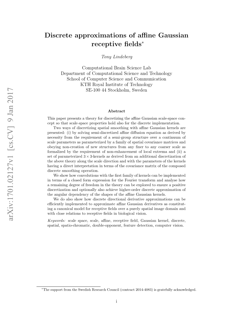 Arxiv:1701.02127V1 [Cs.CV] 9 Jan 2017