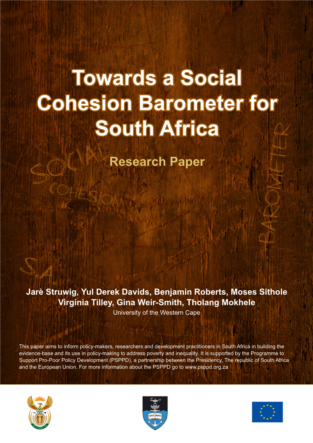 Towards a Social Cohesion Barometer for South Africa