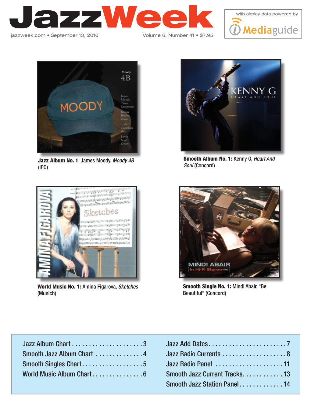 Jazzweek with Airplay Data Powered by Jazzweek.Com • September 13, 2010 Volume 6, Number 41 • $7.95