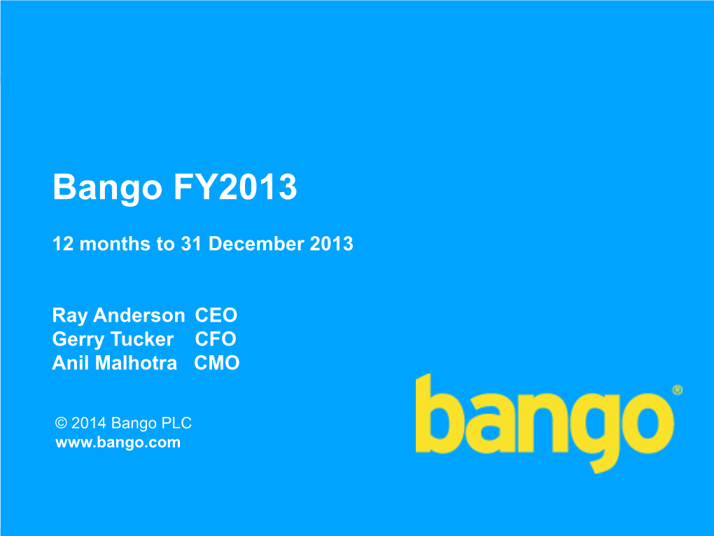 Bango Final Results Presentation