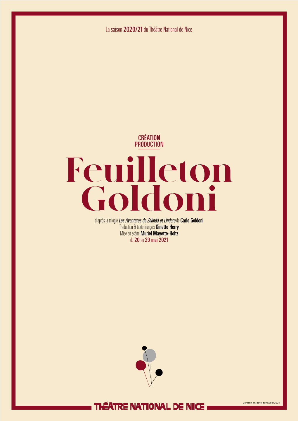 Feuilleton Goldoni, Mis En Scène Par Muriel Mayette-Hotz