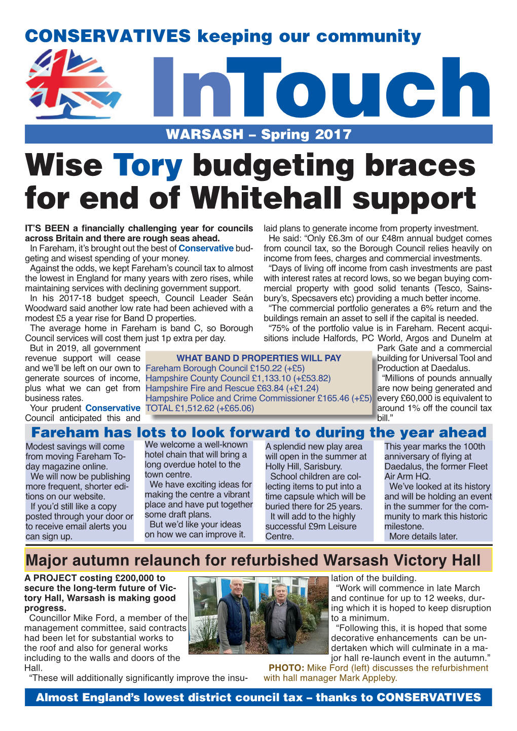 Wise Tory Budgeting Braces for End of Whitehall Support