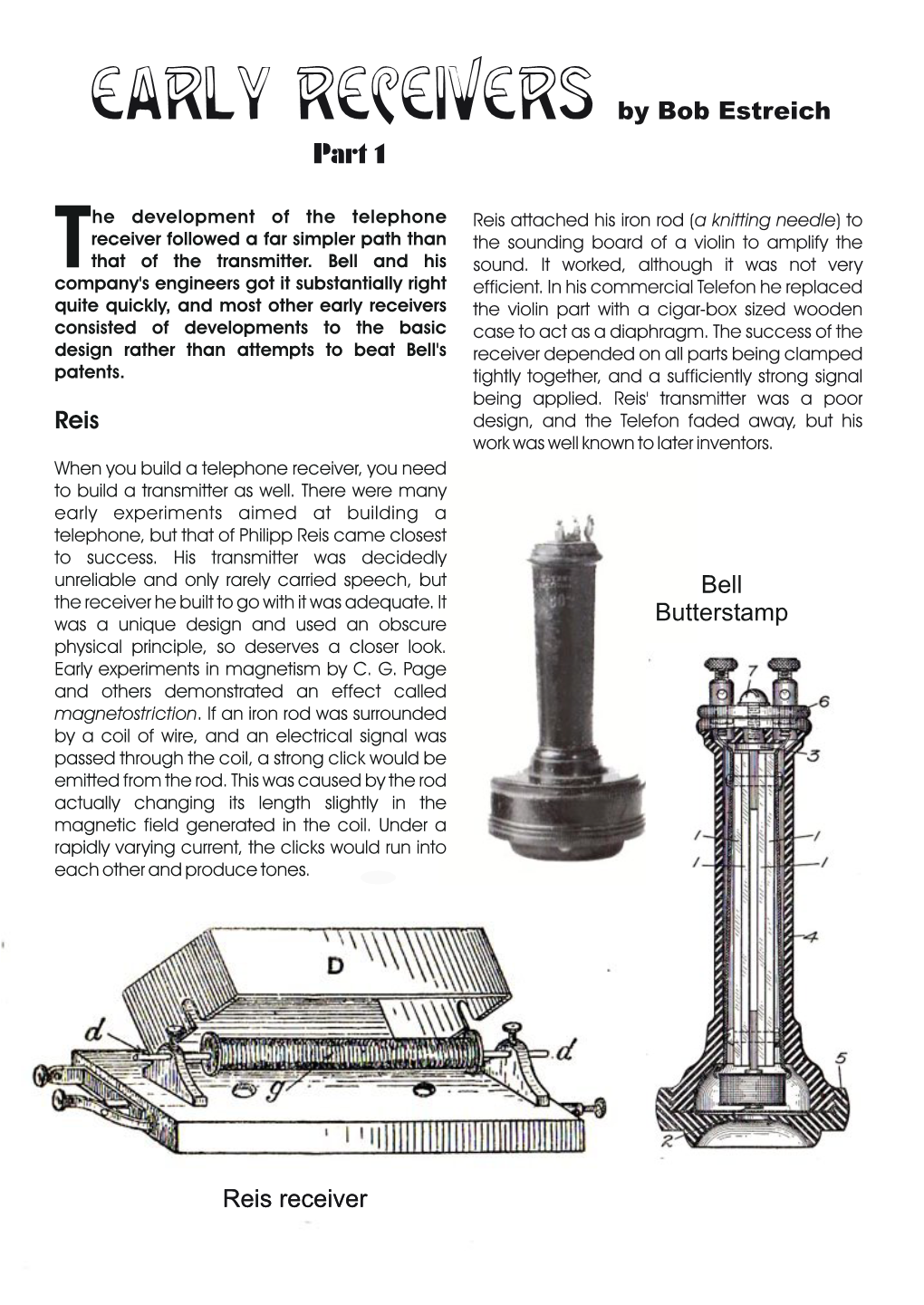 Early Telephone Receivers