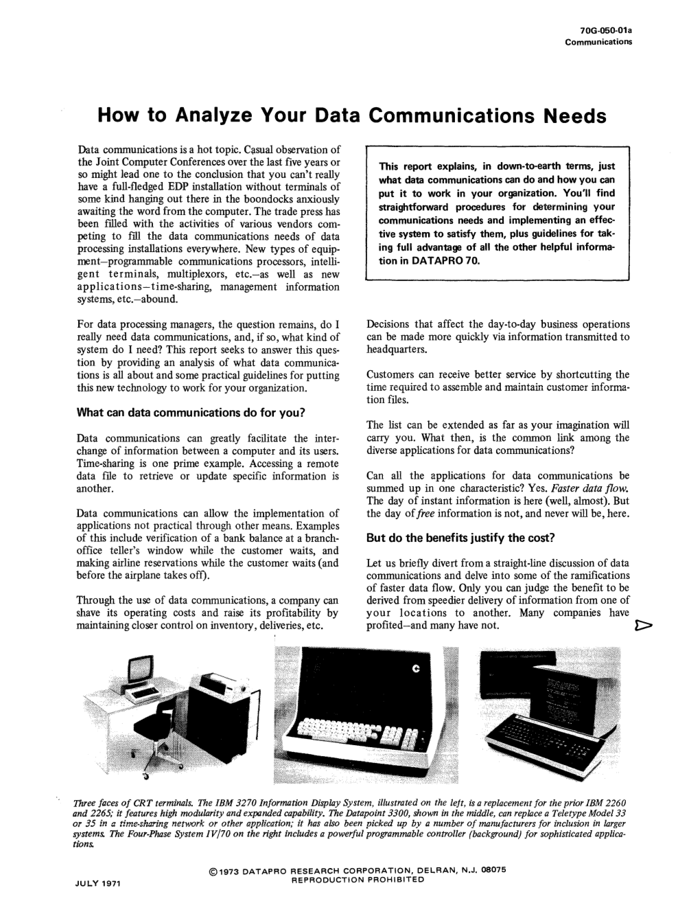 How to Analyze Your Data Communications Needs