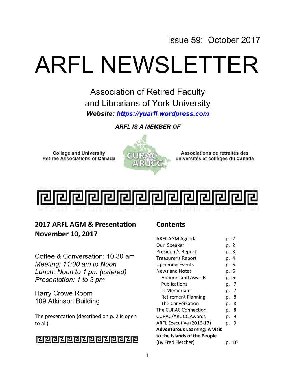 Arfl Newsletter