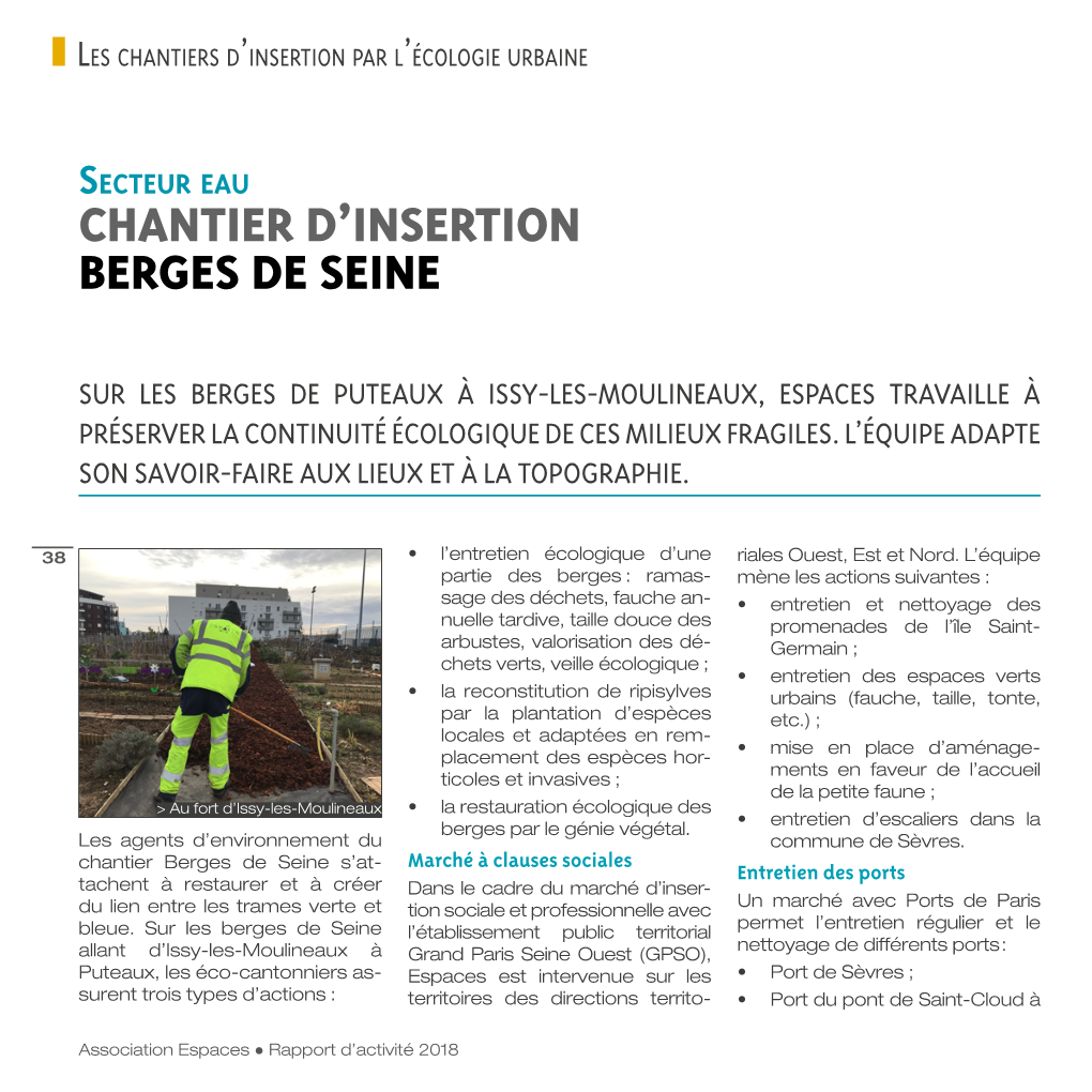 Chantier D'insertion Berges De Seine