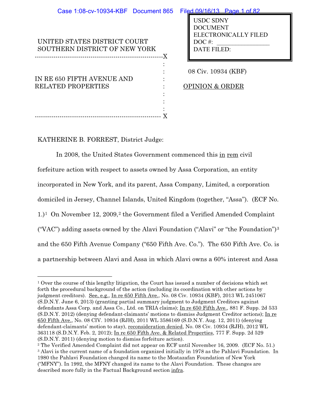 UNITED STATES DISTRICT COURT DOC #: ______SOUTHERN DISTRICT of NEW YORK DATE FILED: ------X : : 08 Civ