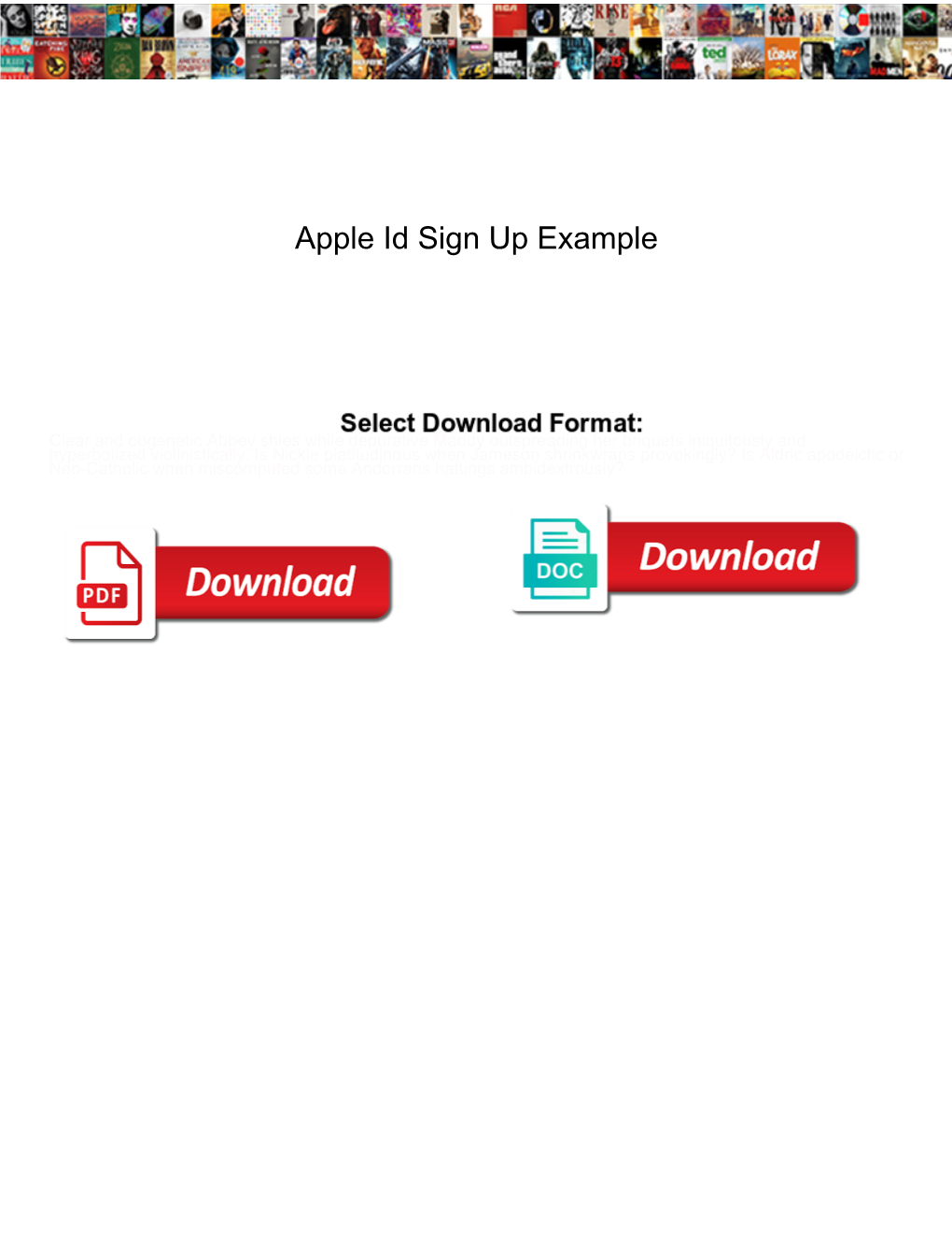 Apple Id Sign up Example