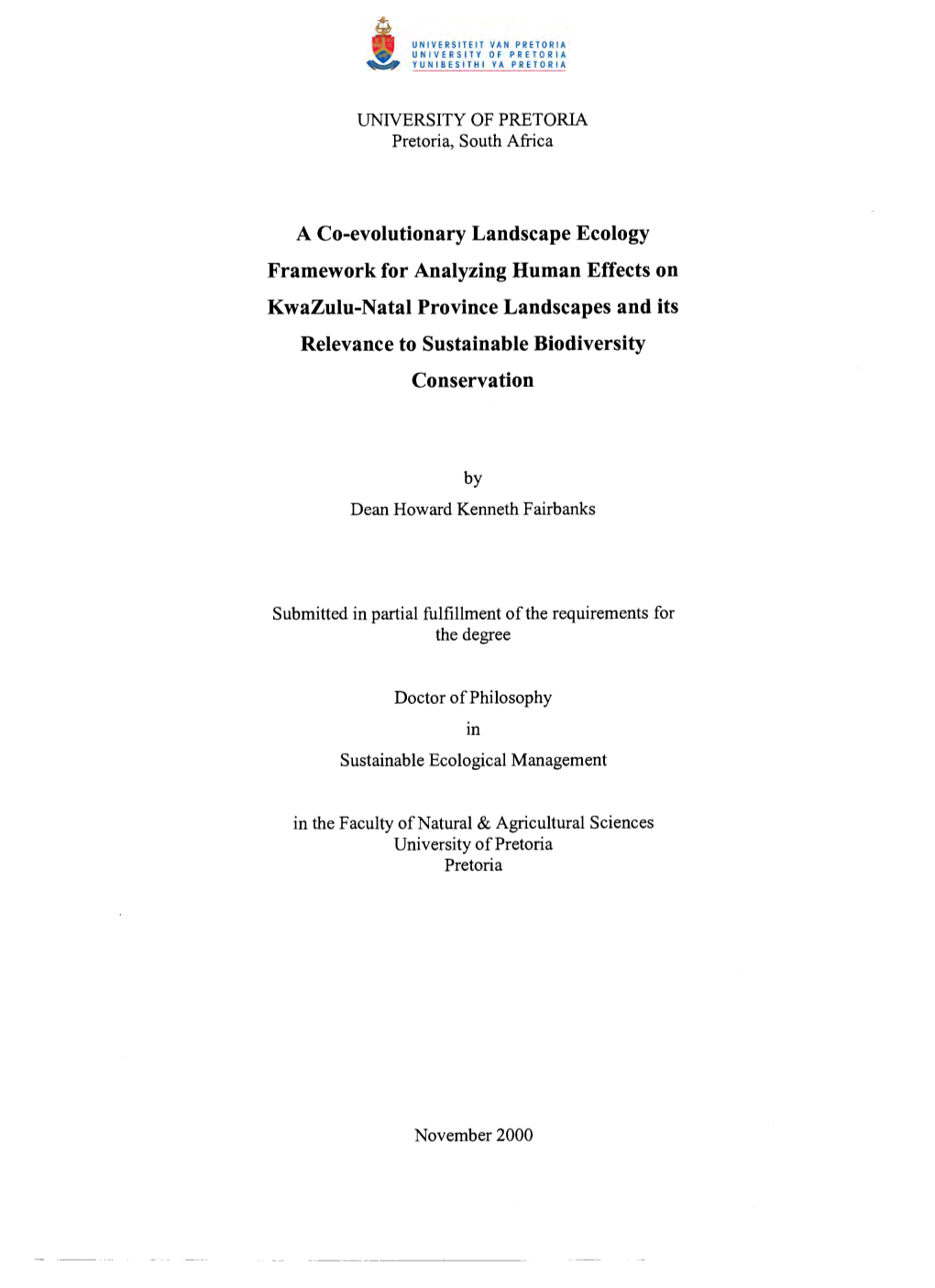 A Co-Evolutionary Landscape Ecology Framework for Analyzing Human