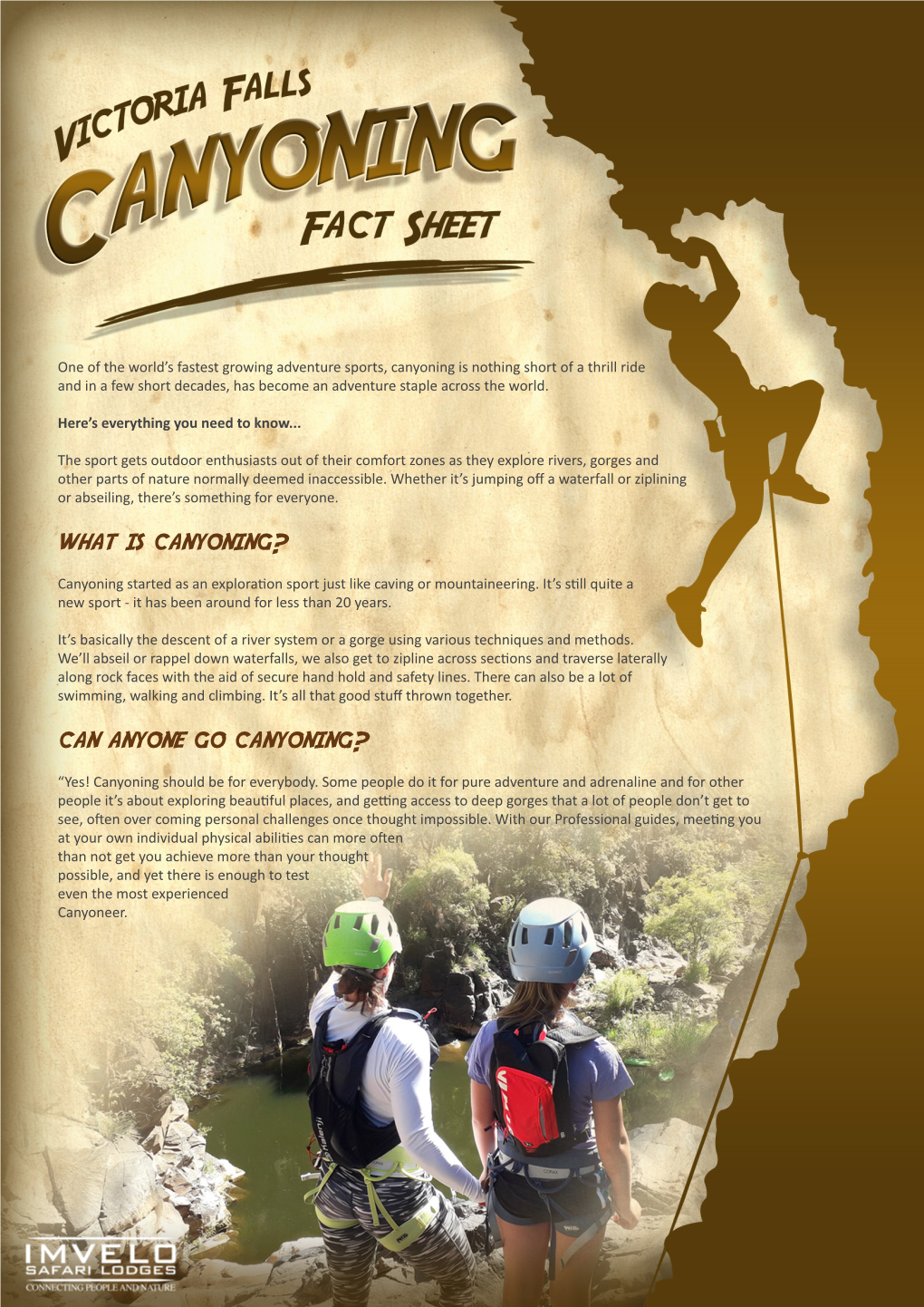 Canyoning Fact Sheet