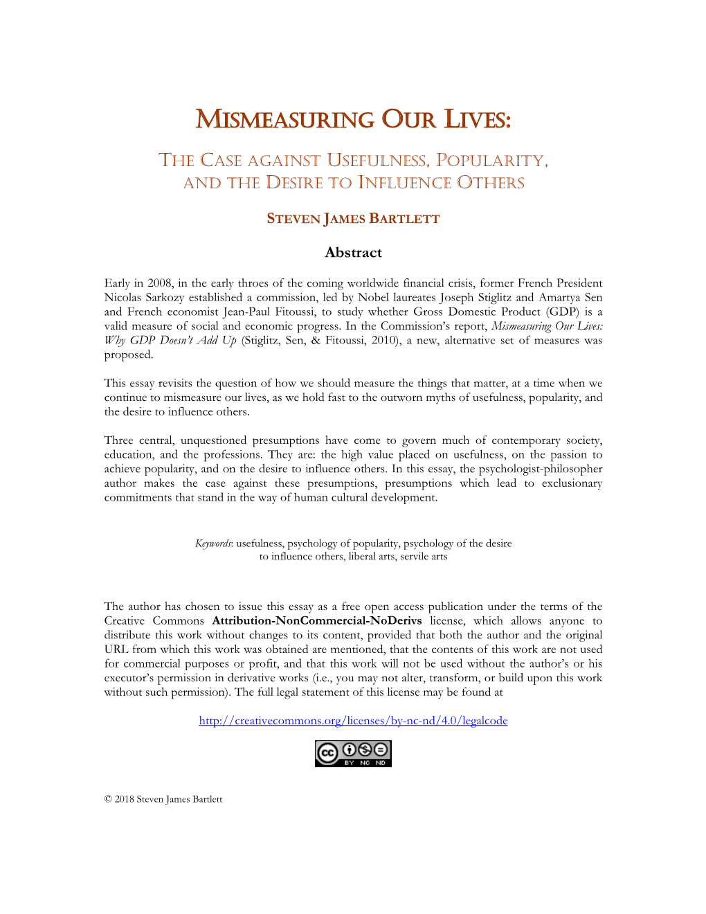 Mismeasuring Our Lives