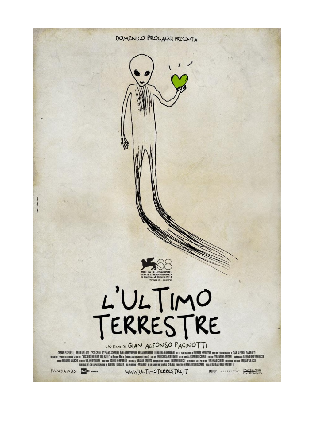 DOMENICO PROCACCI Presenta L’ULTIMO TERRESTRE